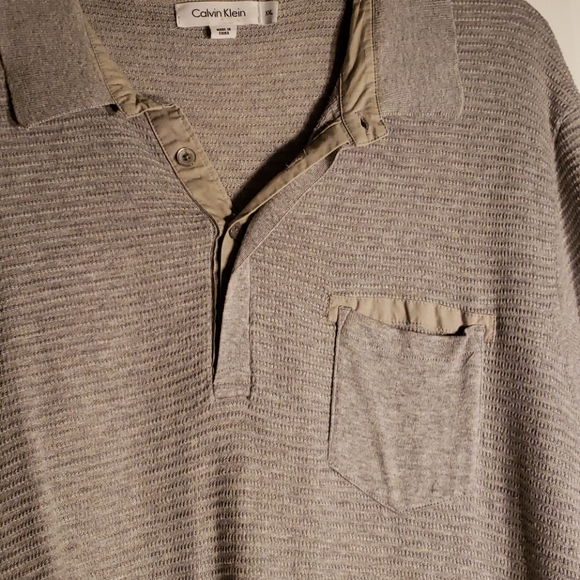 Men's Calvin Klein Knit Polo - Picture 2 of 4